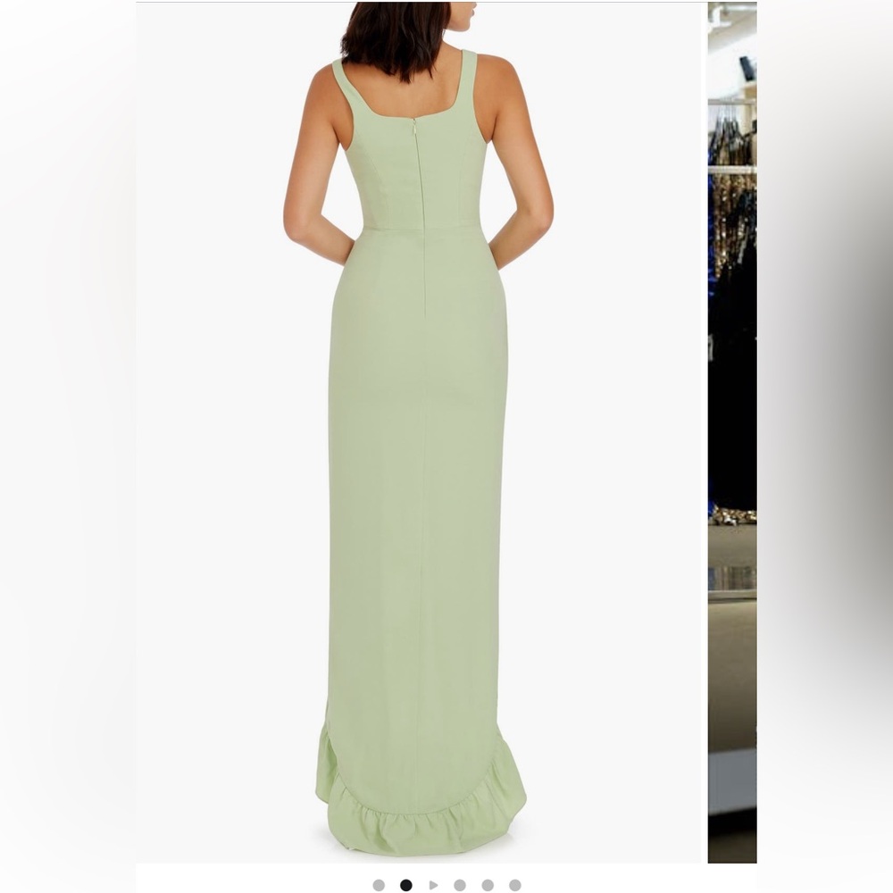 Dress The Population- Charlene Ruffle Gown Sage - Picture 3 of 5
